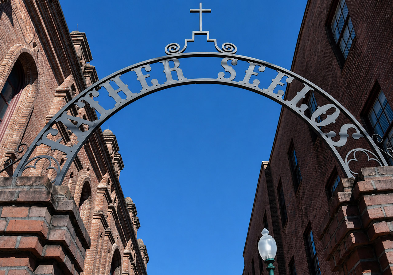 The Father Seelos archway on Josephine Street