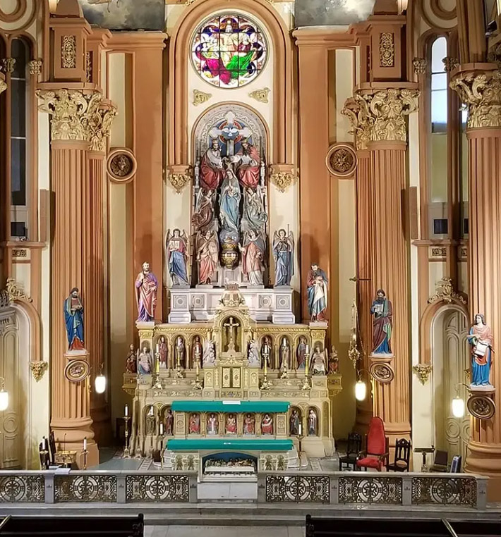 The high altar of St. Mary's Assumption Church