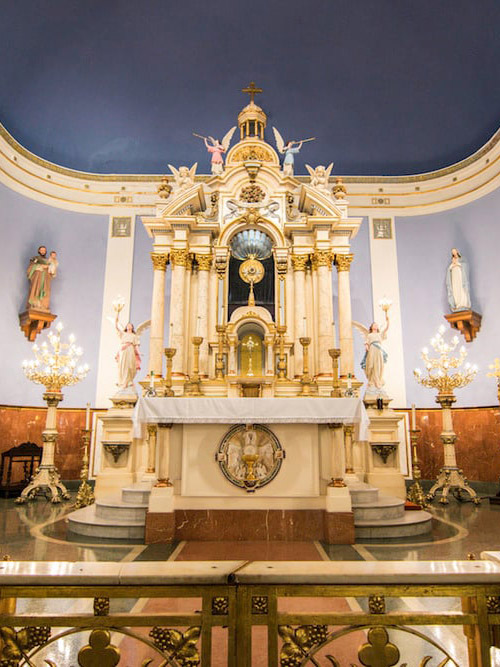 The high altar of St. Mary's Church at the Old Ursuline Convent